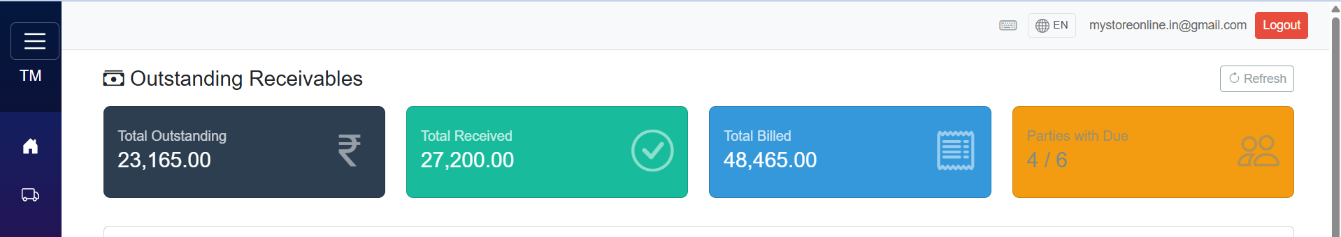 Outstanding Receivables